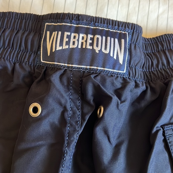 Vilebrequin Men Swim Trunks Solid XXXL Navy Blue - Picture 2 of 4